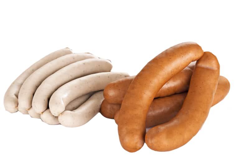 Schweinsbratwürstl oder Käseknacker