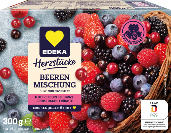 EDEKA Herzstücke Sauerkirschen, Brombeeren, Beerenmischung oder Ananas