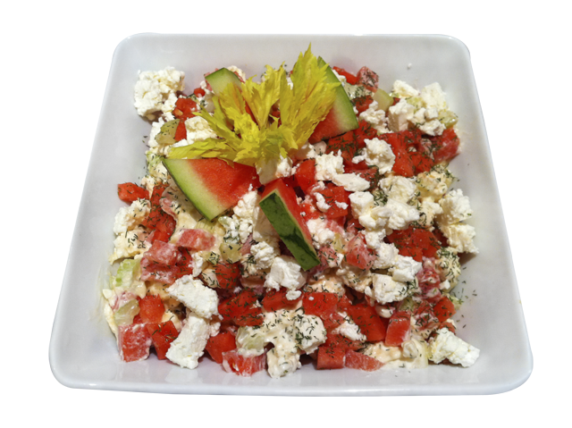 Schafskäse-Melonen-Salat