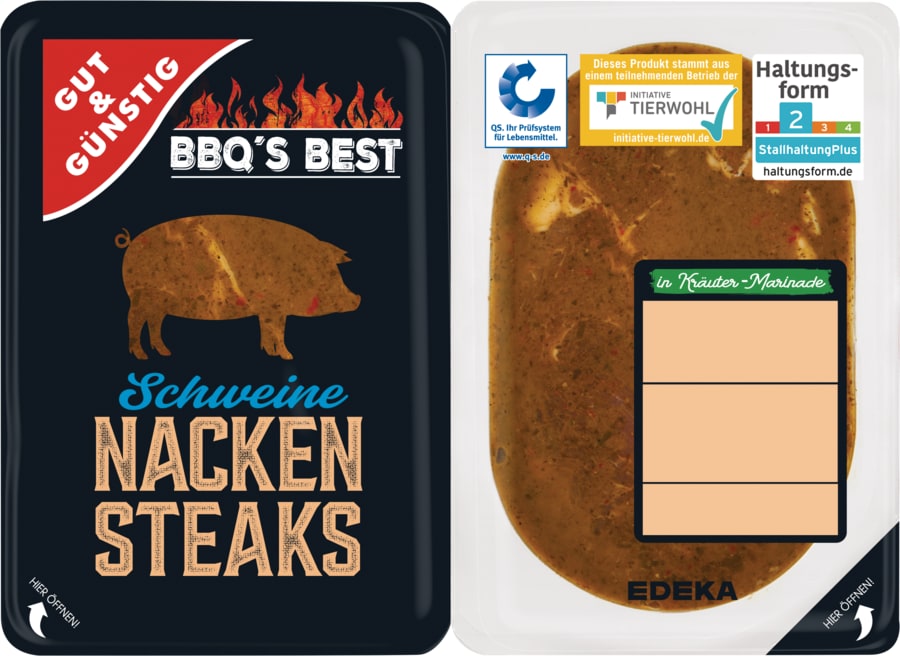 Gut&Günstig Schweinenacken-Steaks*