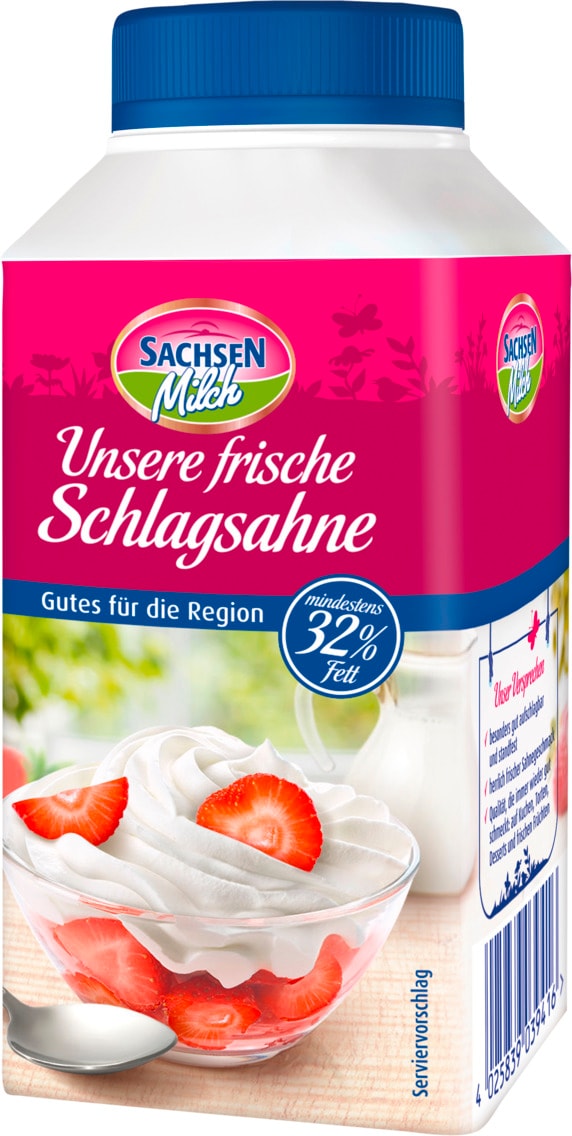 Sachsen Milch Unsere frische Schlagsahne