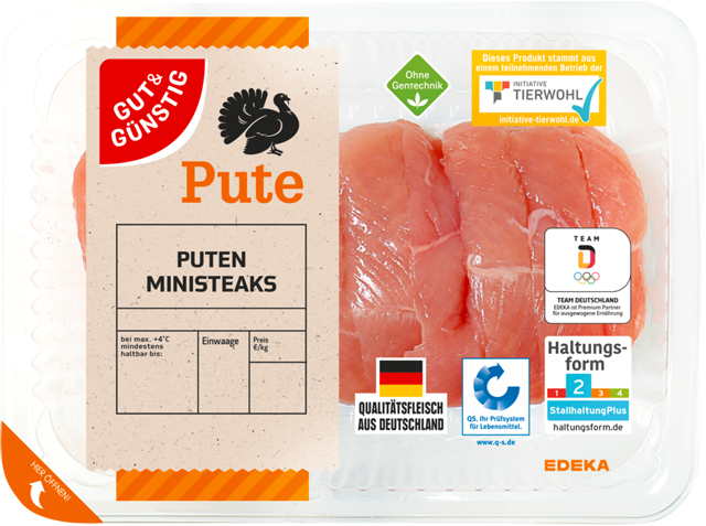 Gut & Günstig Puten-Ministeaks
