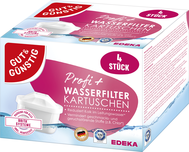 Gut & Günstig Wasserfilterkartuschen „Profi+“