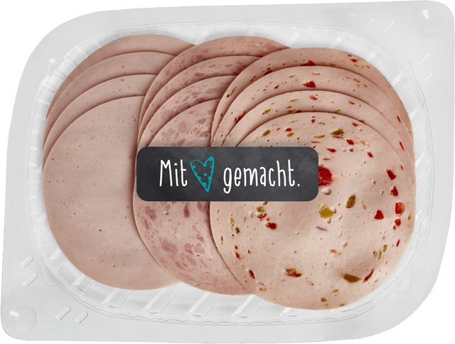 Mit Herz gemacht: Frischwurst-Aufschnitt