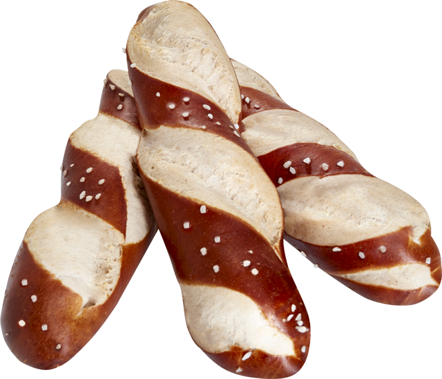 In der Markt-Bäckerei erhältlich: ³Laugenstangen