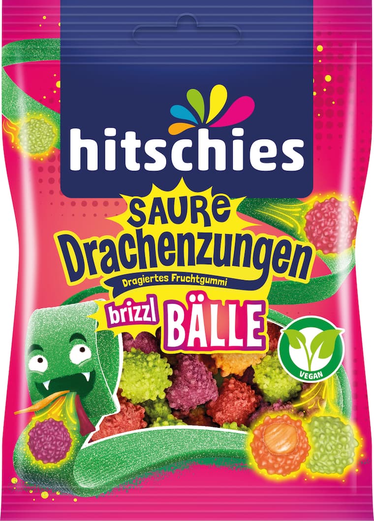 Hitschies  Saure Drachenzungen Brizzl Bälle