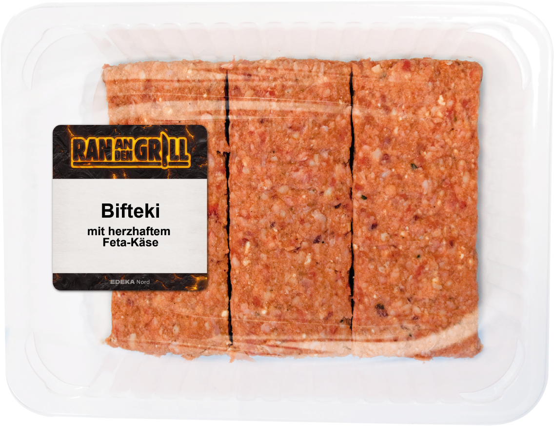 Ran an den Grill Bifteki