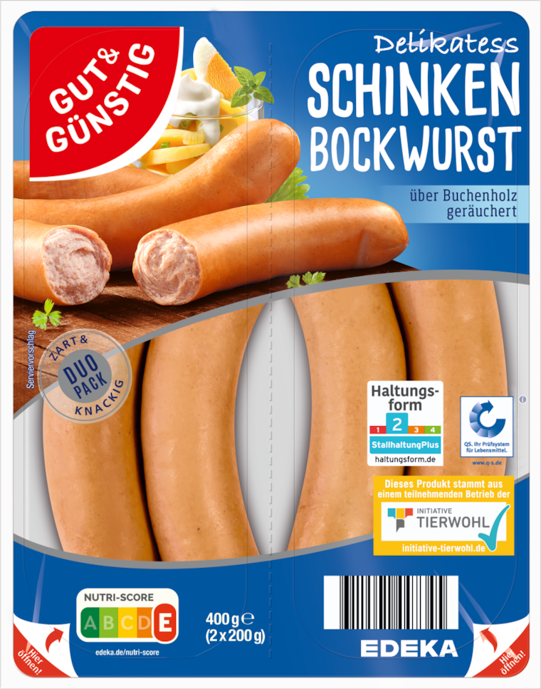 GUT&GÜNSTIG Delikatess Schinkenbockwurst