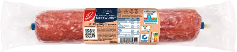 Gut&Günstig Delikatess Schinken-Zwiebel-Mettwurst*