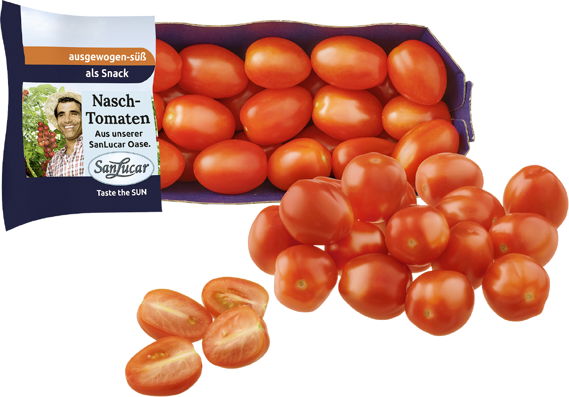 San Lucar Mini Roma Tomaten, Mini Roma Rispentomaten oder Cherryrispentomaten