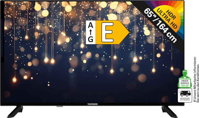 TELEFUNKEN "D65Q920B2CW" QLED-4K-UHD-TV