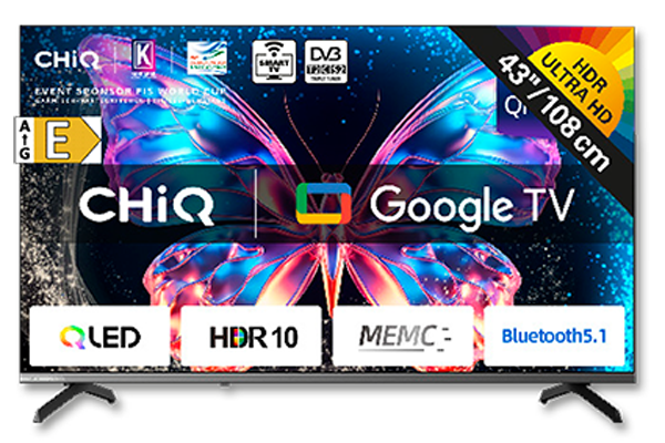 CHiQ "U43QM10V" QLED-4K-UHD-TV