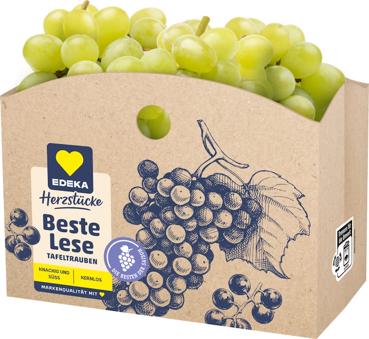 EDEKA Herzstücke Beste Lese Tafeltrauben rot oder hell kernlos