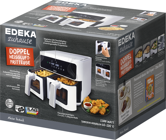 EDEKA zuhause Doppelheissluftfritteuse