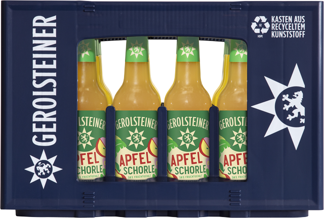 Gerolsteiner Apfelschorle oder Orange Passionsfrucht 