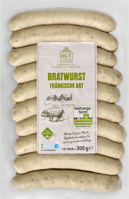 Hofglück Bratwurst fränkische Art