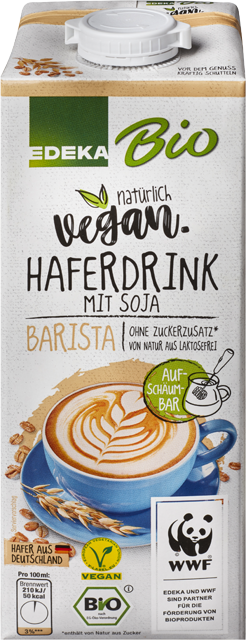 Vegan EDEKA Bio Hafer-Drink mit Soja Barista 