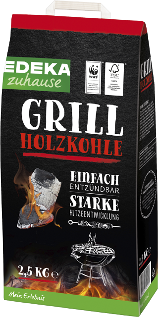 EDEKA zuhause Holzkohle oder Grill-Holz-Kohlebriketts