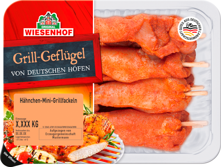 Wiesenhof Hähnchen-Mini-Grillfackeln