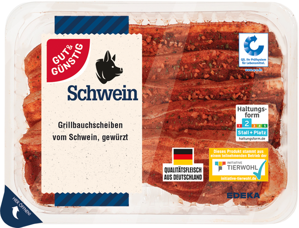 GUT&GÜNSTIG Grillbauchscheiben gewürzt