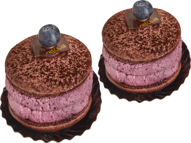 Macarons Schoko-Heidelbeere