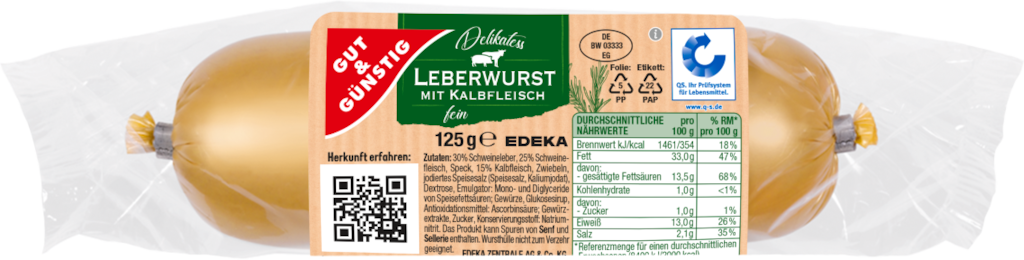 GUT&GÜNSTIG Delikatess Leberwurst