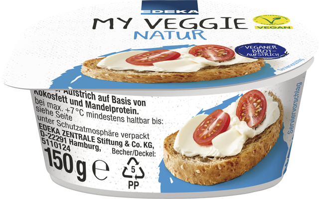 Vegan EDEKA My Veggie Brotaufstrich Natur oder Schnittlauch