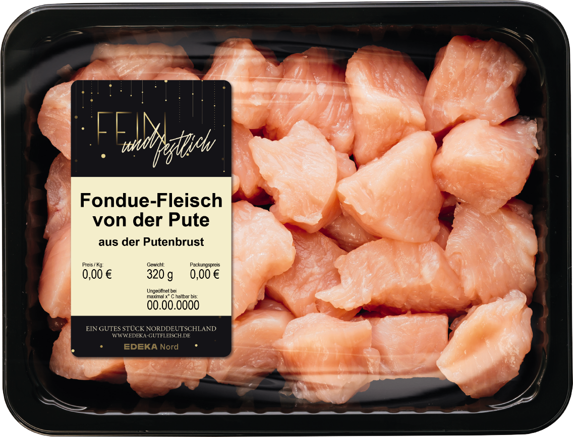 Fein & Festlich Fonduefleisch von der Pute