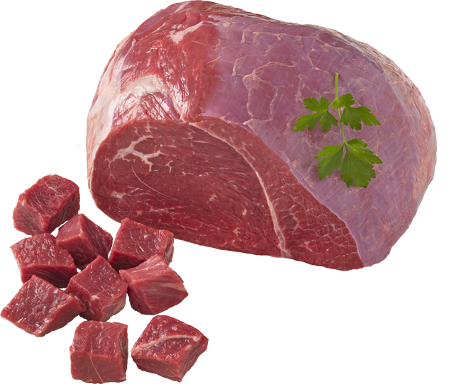 Zart gereiftes Rindfleisch: Rinder-Keulenbraten, -Gulasch oder -Rouladen