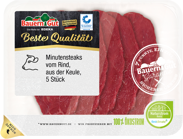 Bauerngut Minutensteaks vom Rind