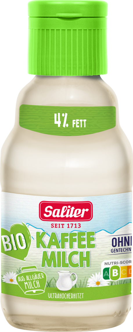 Saliter Bio Kaffee Milch oder Sahne