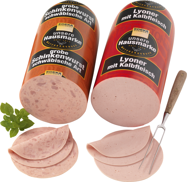 Schinkenwurst schwäbische Art oder mit Kalbfleisch