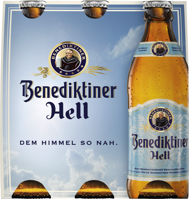 Benediktiner Hell auch Alkoholfrei 
