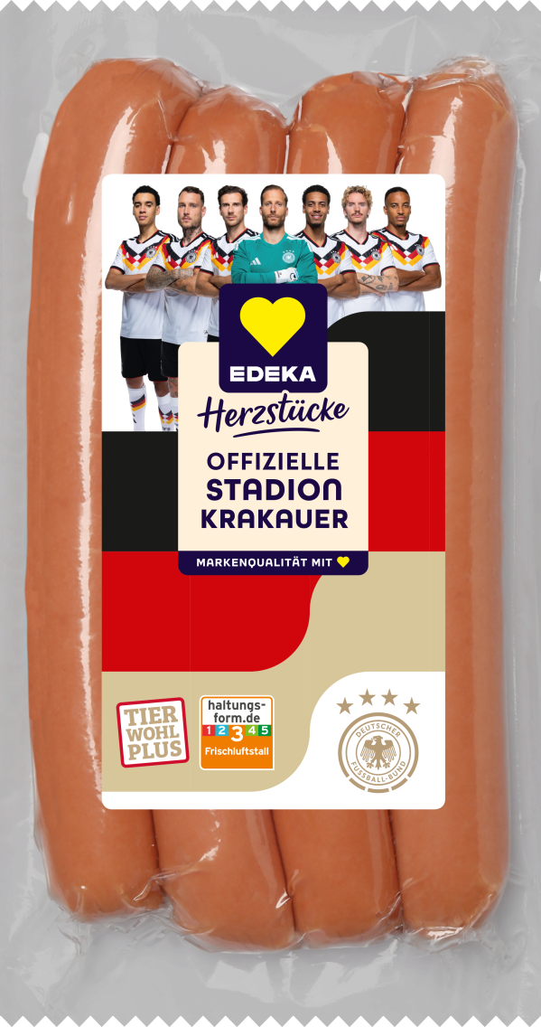EDEKA Herzstücke Offizielle Stadionbratwurst oder Stadionkrakauer