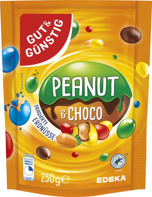 Gut & Günstig Erdnüsse bunt oder braun