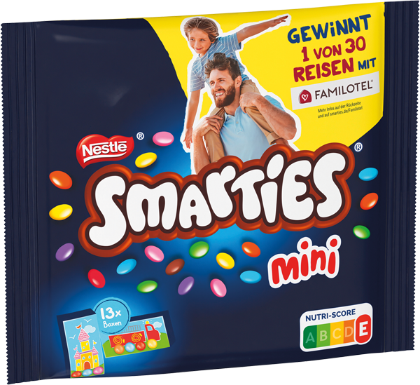 Nestlé Schokoladenriegel** oder Smarties Minis