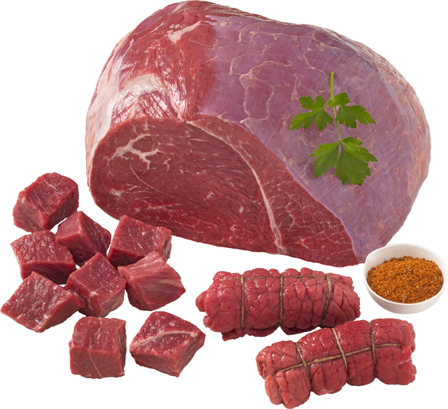 Zart gereiftes Rindfleisch aus Deutschland: Rinder-Keulenbraten, -Rouladen oder -Gulasch