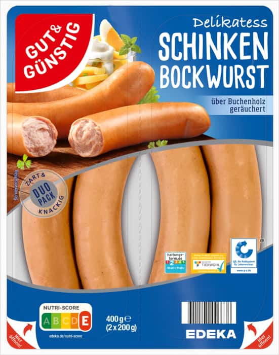 Gut&Günstig Delikatess Schinken-Bockwurst*