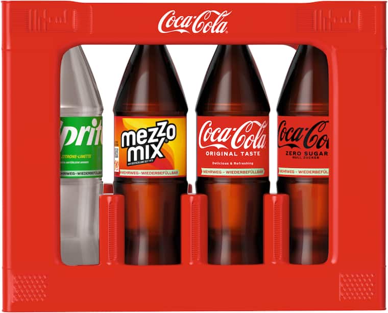Coca-Cola*, Fanta, Sprite, mezzo mix* oder Lift