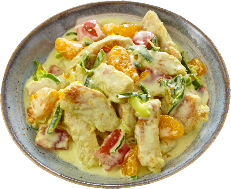 Putenbrust in Mandarinensauce