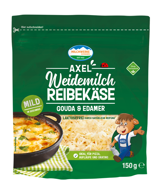 Milchwerke Schwaben Axel Weidemilch Reibekäse 