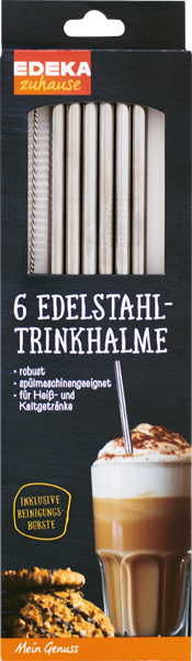 EDEKA zuhause Edelstahl-Trinkhalme