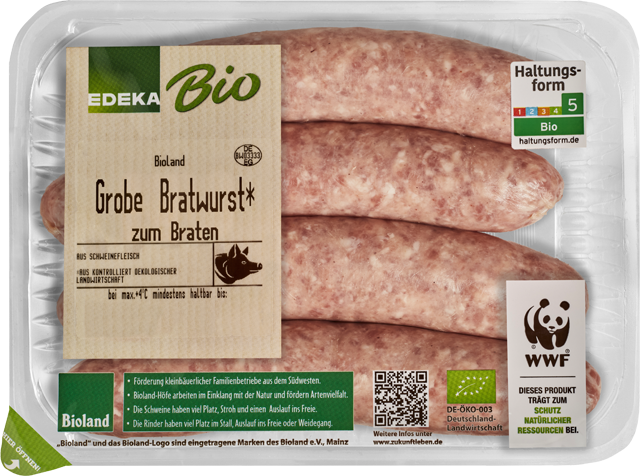 Bioland Frische grobe Bratwurst
