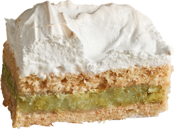 Schäfer's Dinkel-Stachelbeer-Baiserschnitte