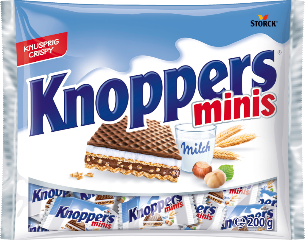 Knoppers Minis Milch Haselnuss Schnitte