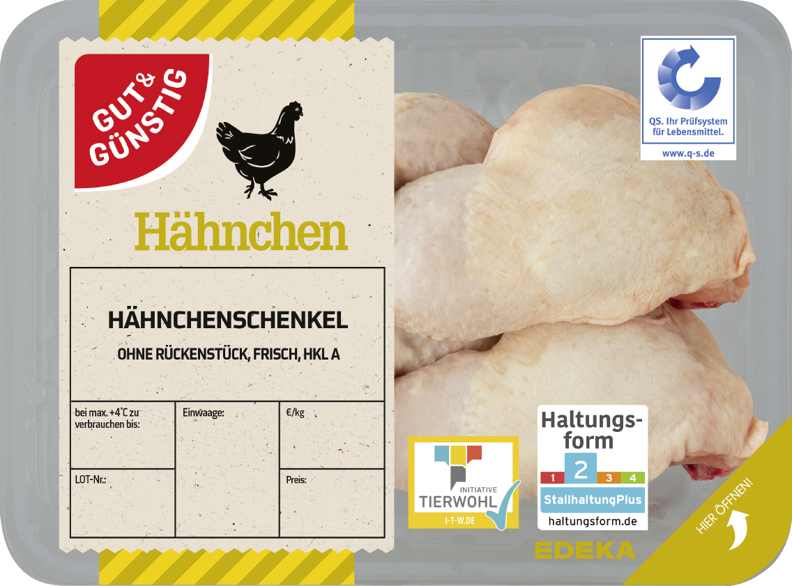 GUT&GÜNSTIG Hähnchen Schenkel ohne Rückenstück