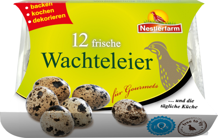 12 frische Wachteleier