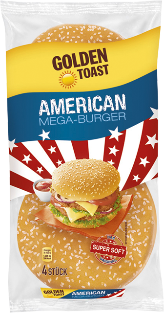Golden Toast American Mega-Burger, Hamburger oder Hot Dog