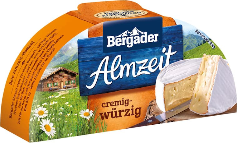 Bergader Almzeit, Weichkäse oder Bavaria blu