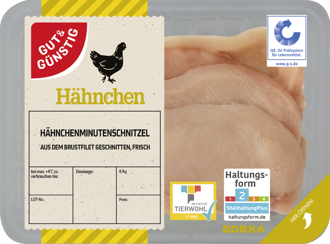 GUT&GÜNSTIG Hähnchen Minuten-Schnitzel